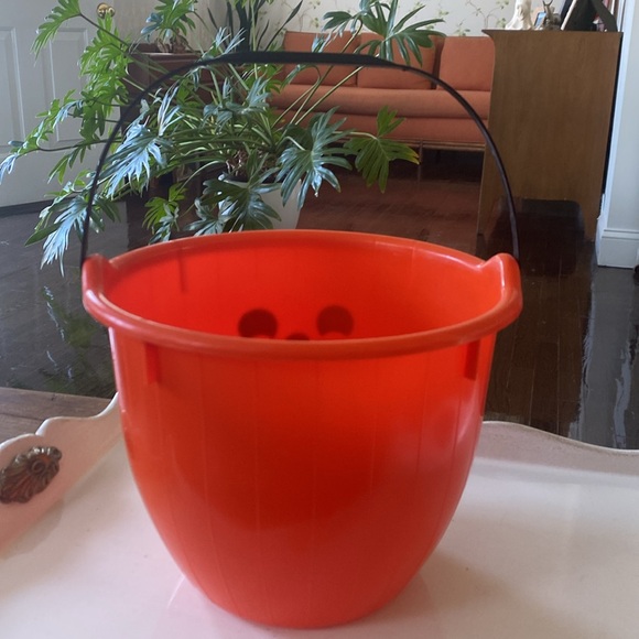 Vintage Blinky Jack-o-Lantern Pumpkin 5 Quart Trick or Treat Candy Bucket - Picture 5 of 8